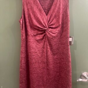 Eddie Bauer Sleeveless Dress in Heathered Burgundy